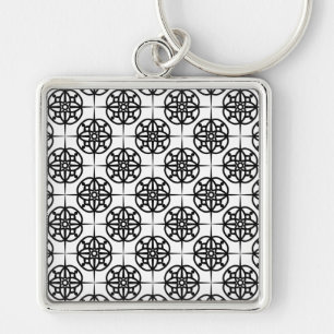 Porte-clés Motif géométrique ambiance rétro chic