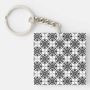 Porte-clés Motif géométrique ambiance rétro chic