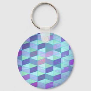 Porte-clés Motif géométrique Cubes en Triangles