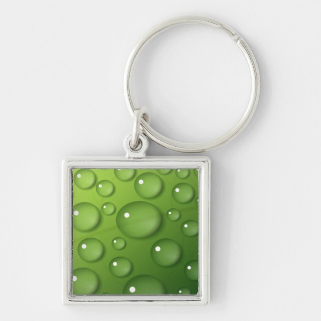 Porte-clés Motif Green Raindrop (Devant)