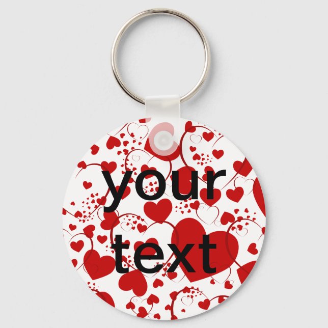 Porte-clés MOTIF HEART ART 5 + votre texte (Recto)