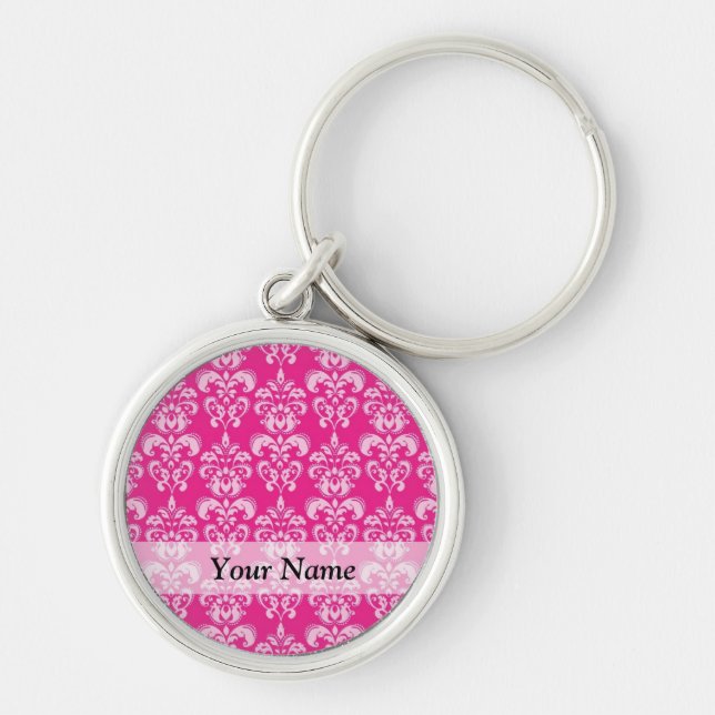 Porte-clés Motif humide rose chaud (Devant)