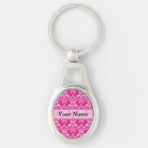 Porte-clés Motif humide rose chaud