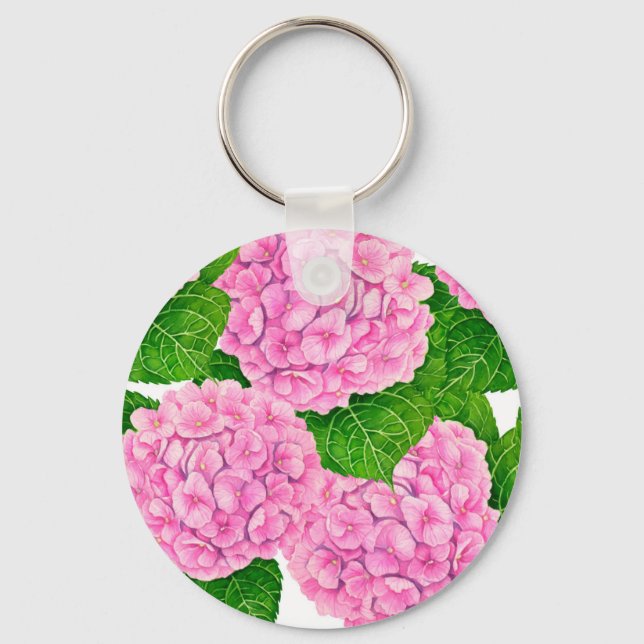 Porte-clés Motif Hydrangea (Recto)