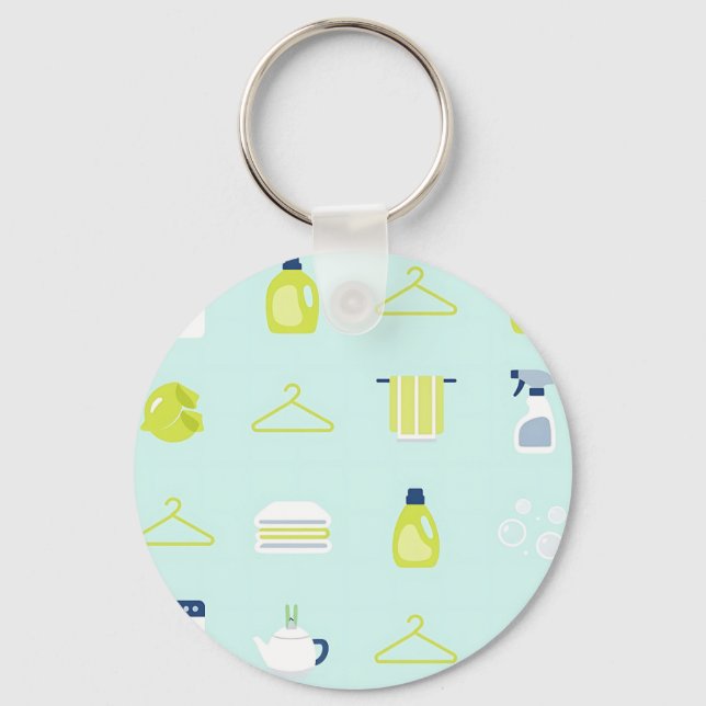 Porte-clés Motif Jour de Lessive Frais (Recto)