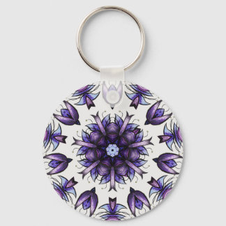 Porte-clés Motif kaléidoscopique Abstrait Mandala