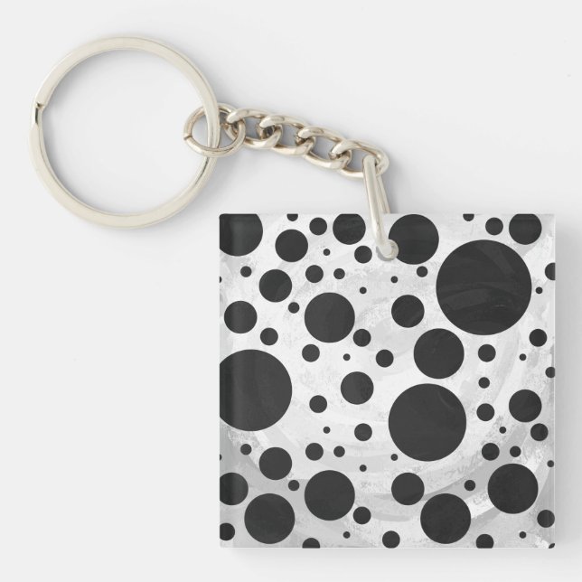 Porte-clés Motif Kohl Black Polka (Devant)