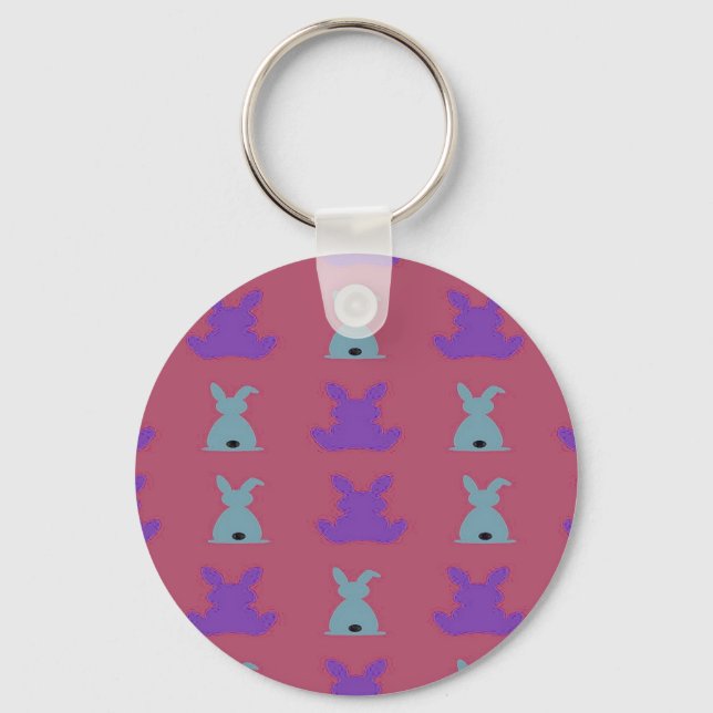 Porte-clés motif lapins de pâques (Recto)