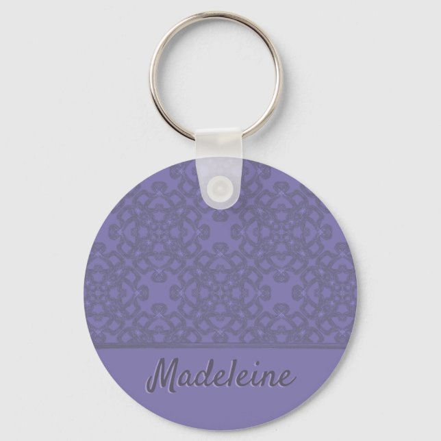 Porte-clés Motif lavande personnalisé (Recto)