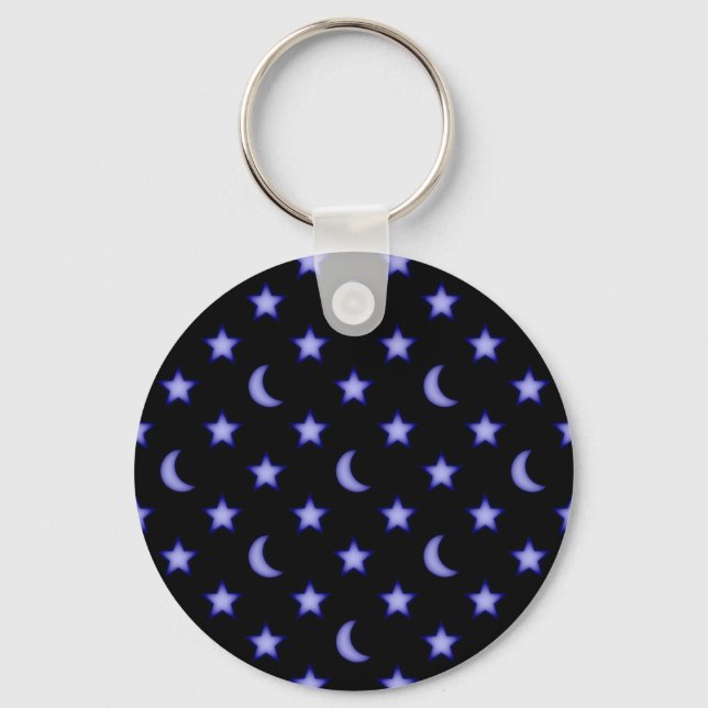 Porte-clés Motif Lunes et étoiles (Recto)