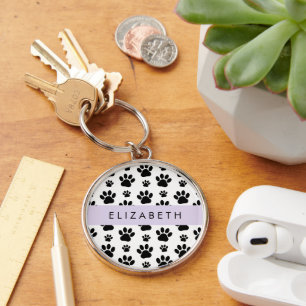 Porte-clés Motif mâle, Patrouilles de chien, Noir et Blanc, V