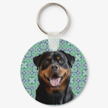 Motif Mandala Vert Photo de Chien Personnalisé