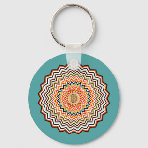Porte-clés Motif Mandala Zigzag