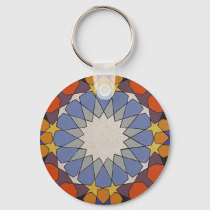Porte-clés Motif marocain Porte - clé bleu orange