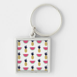 Porte-clés Motif mignon de griffonnage d'ananas et de
