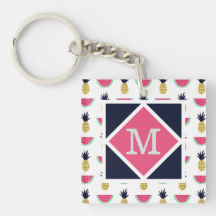 Porte-clés Motif mignon de griffonnage d'ananas et de