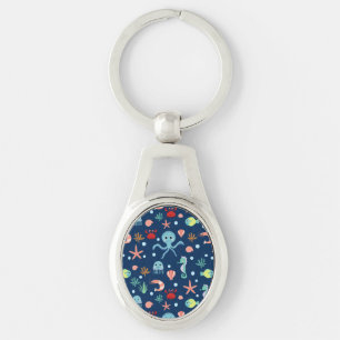 Porte-clés Motif mignon de vie marine de l'océan