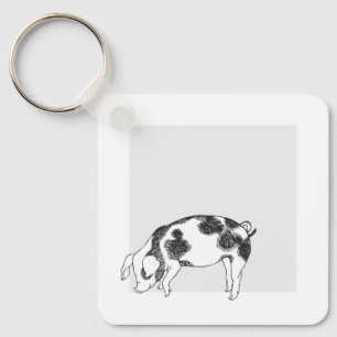 Porte-clés Motif minimaliste de Cottagecore vintage représent