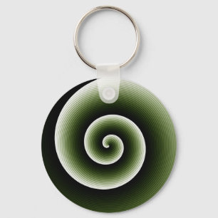 Porte-clés Motif moderne foncé profond vert élégant Twirl