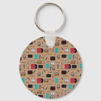 Porte-clés Motif musical, Séance acoustique, Rock n Roll, Ind