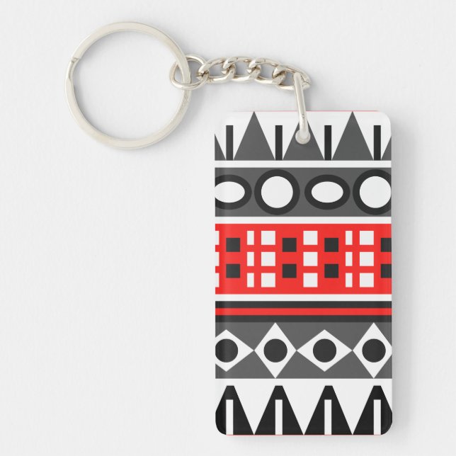 Porte-clés Motif natif Aztec (Devant)