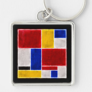 Porte-clés Motif Néon Mondrian
