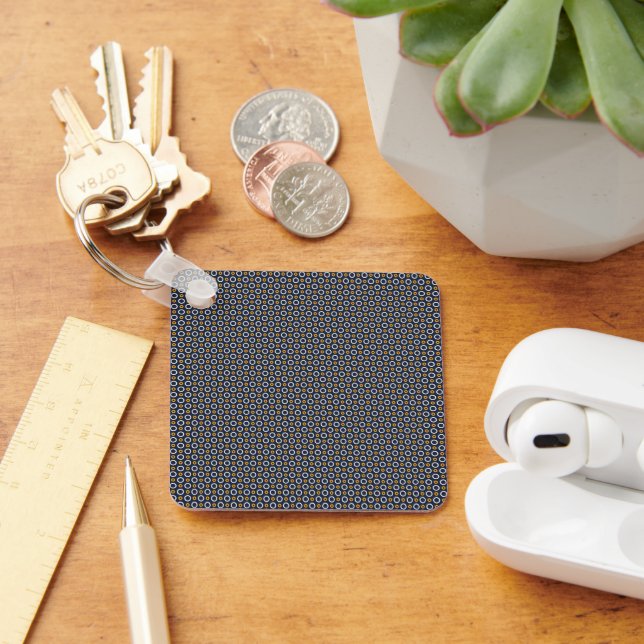 Porte-clés Motif noir circulaire sans fil (Bureau)
