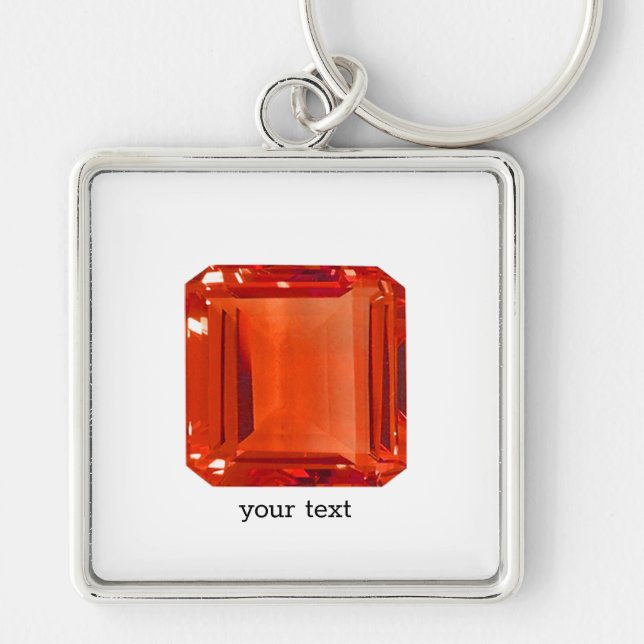 Porte-clés Motif Orange Gemstone (Devant)