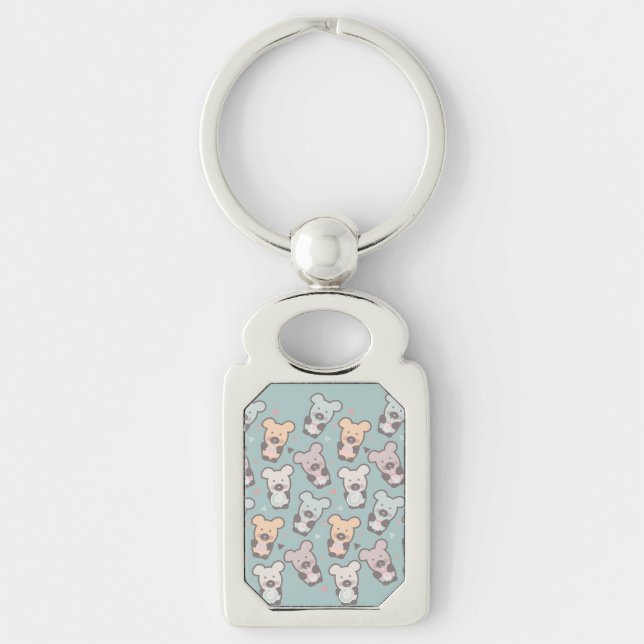 Porte-clés Motif Ours et Donuts pour Enfants (Devant)