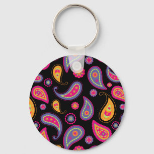 Porte-clés Motif Paisley Coloré