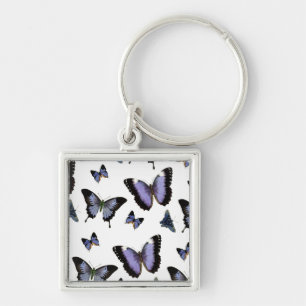 Porte-clés Motif papillon pourpre