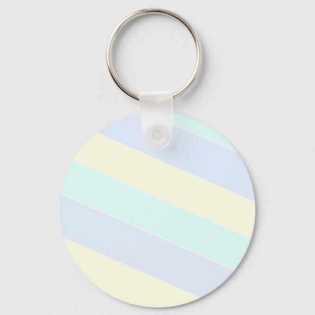 Porte-clés Motif pastel doux rayé (Recto)