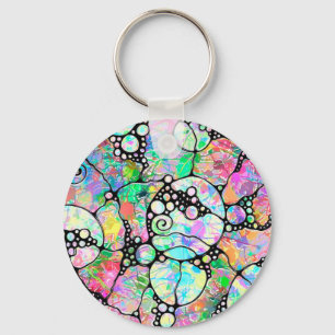 Porte-clés Motif Peint À La Main Et Numériquement Art 31