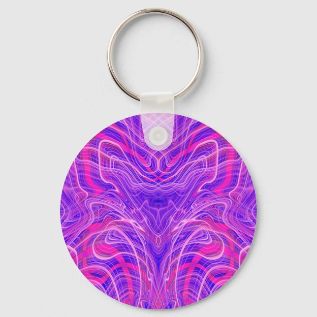 Porte-clés Motif psychédélique violet (Recto)