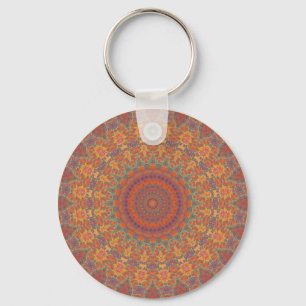 Porte-clés Motif radial psychédélique :