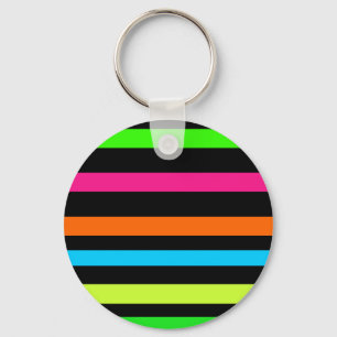 Porte-clés Motif Rayures Néon