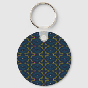 Porte-clés Motif Rétro Vintage Deep Blue