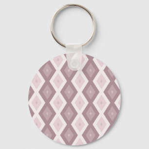 Porte-clés motif rose quartz rose diamant