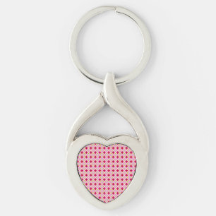 Porte-clés Motif rouge rose