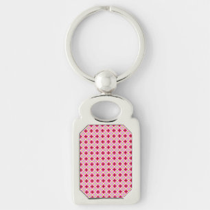 Porte-clés Motif rouge rose