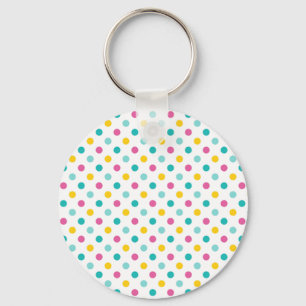 Porte-clés Motif sans couture à pois colorés
