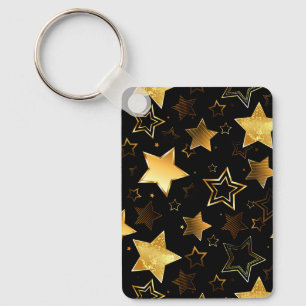 Porte-clés Motif sans couture avec étoiles d'or