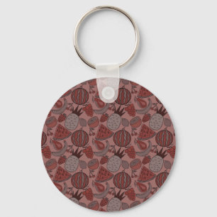 Porte-clés Motif sans couture de fruits Motif de surface de