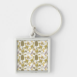 Porte-clés Motif sans couture Giraffe jaune blanc arrière - p