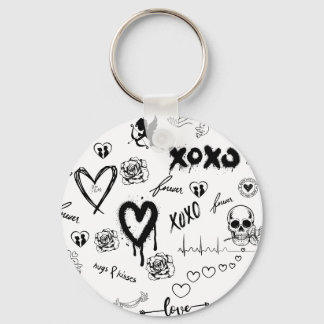 Porte-clés Motif sans couture gothique