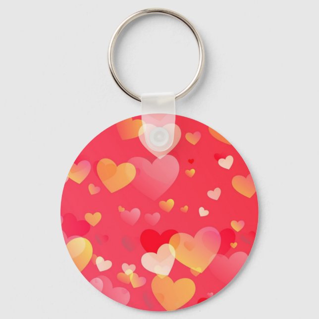 Porte-clés Motif tendance Red Heart (Recto)