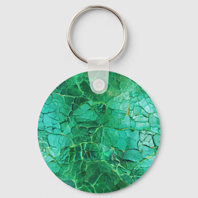 Porte-clés Motif textuel turquoise vif (Recto)
