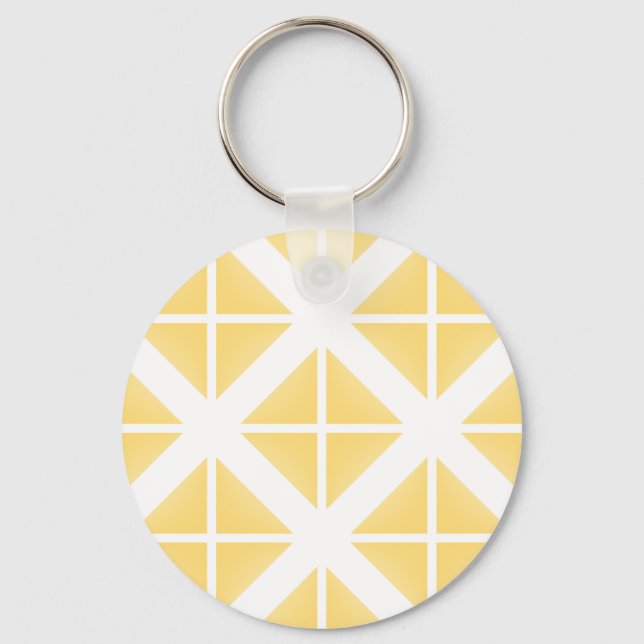 Porte-clés Motif triangle à la mode jaune (Recto)