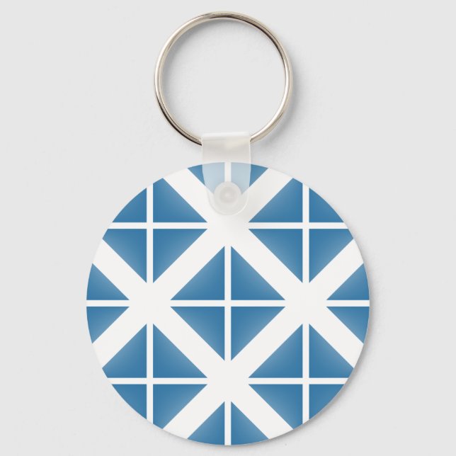 Porte-clés Motif triangle bleu tendance (Recto)
