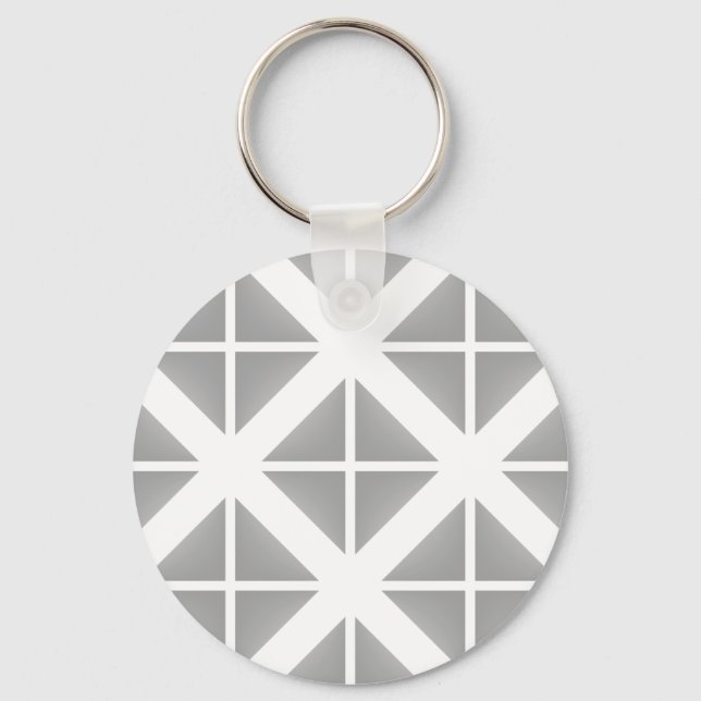 Porte-clés Motif triangle gris tendance (Recto)